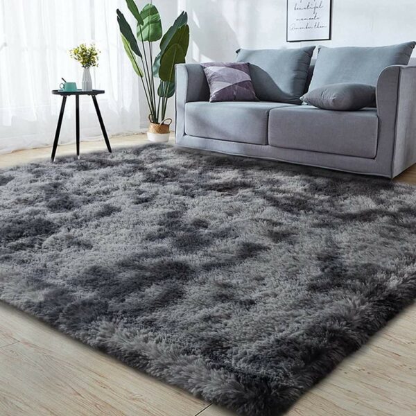 buy fuzzy grey rug online